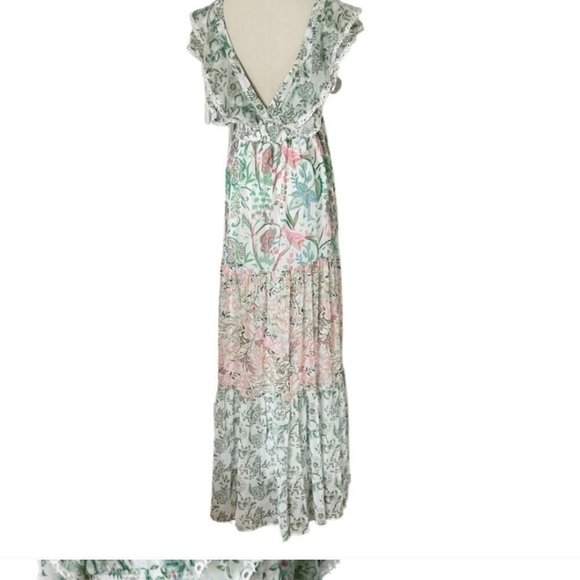 House of Harlow Romantic and Feminine and Gorgeous Pastel Floral Maxi Dress - Picture 2 of 10
